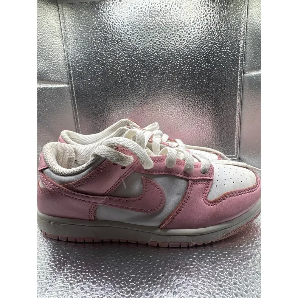 Nike Dunk Low Medium Soft Pink Preschool Shoes 2Y‎